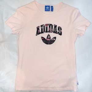 adidas floral logo top